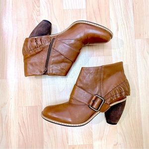 ANTHROPOLOGIE MISS ALBRIGHT GENUINE LEATHER BOOTIES (Tan, 8.5B)